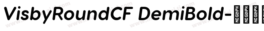 VisbyRoundCF DemiBold字体转换